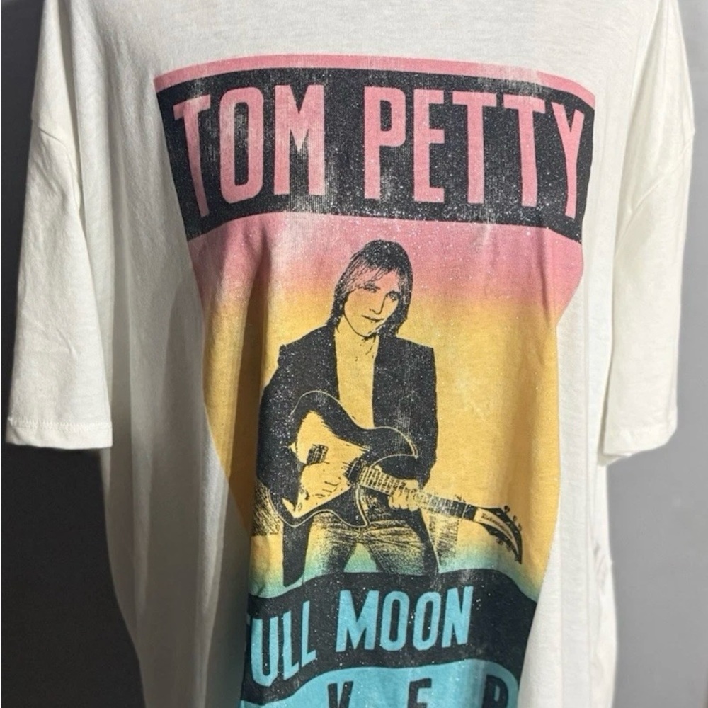 Tom Petty Full Moon Fever Graphic Tee Women’s XL 16-18 White NWT